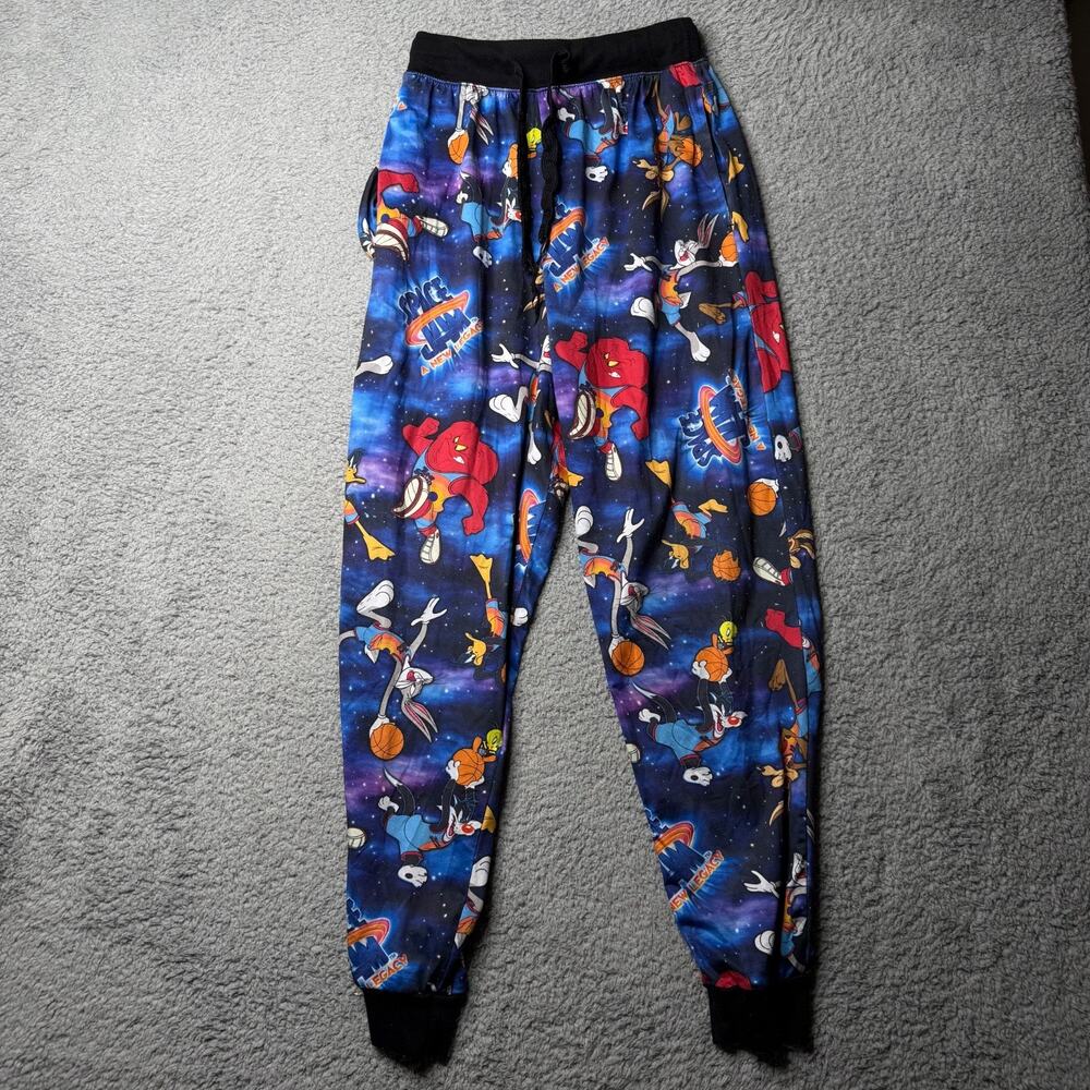 Space Jam Pajama Pants Men's Small Galaxy Joggers All Over Print